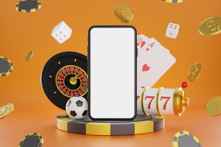 Penggemar olahraga menonton pertandingan sepak bola sambil memantau aplikasi taruhan di perangkat mobile